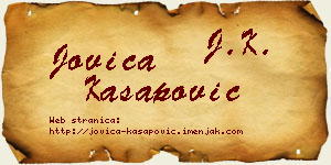 Jovica Kasapović vizit kartica